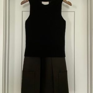 Phillip Lim Navy and Black Sweater Sheath Dress